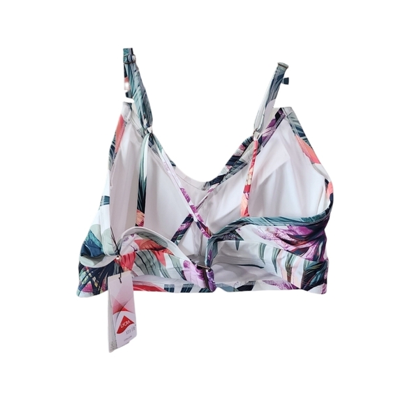 CALIA Cross Back Bikini Top Botanical Island - Picture 2 of 3